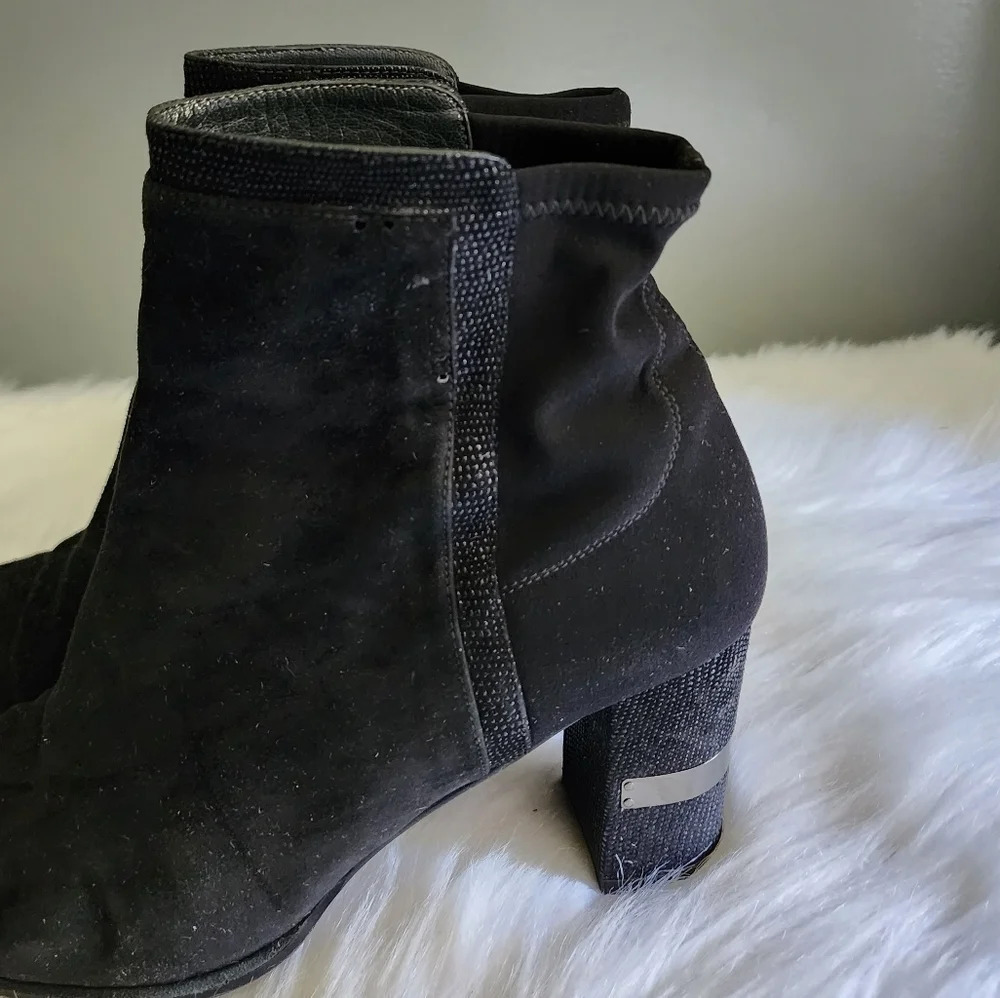 Stuart Weitzman Black Suede Booties - Picture 3 of 9
